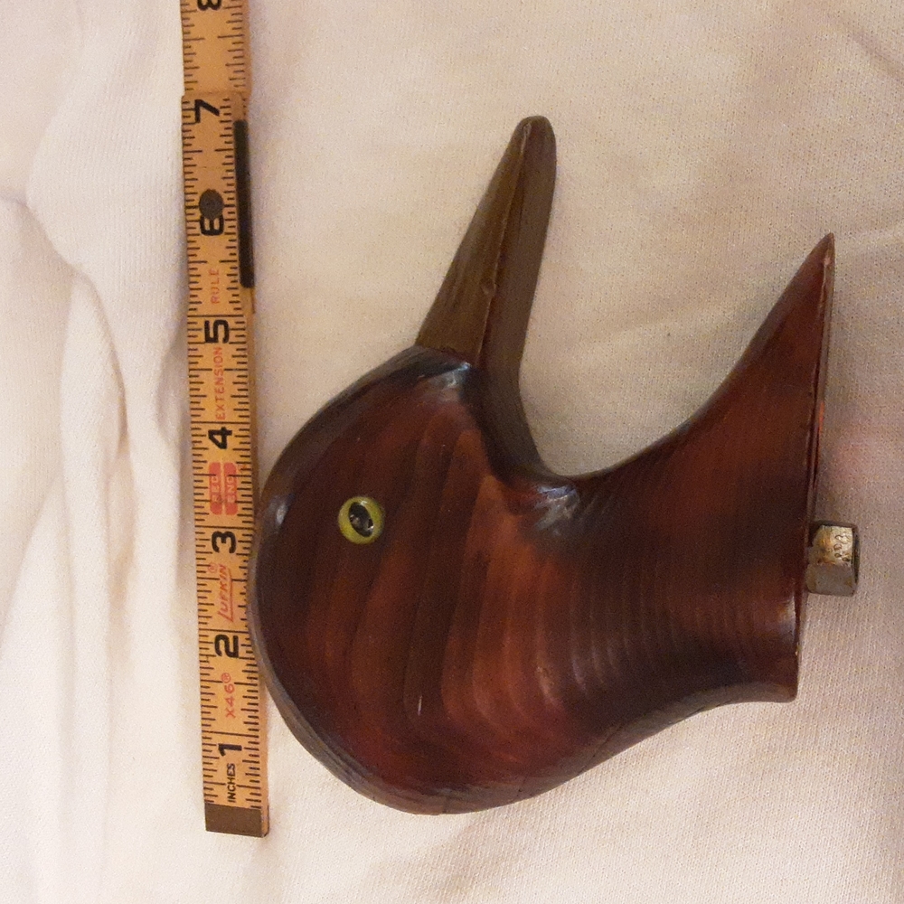 VINTAGE WOODEN DUCK HEAD